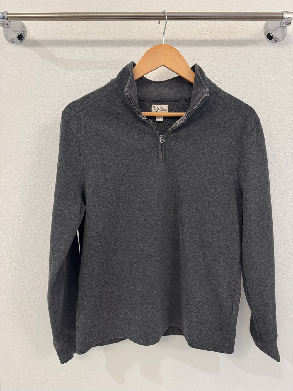 Jcrew Men's Charcoal Quarter-Zip Sweater/Sweatshirt